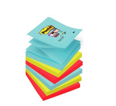 Post-It R330-6SS-MIA selvklæbende huskeseddel Firkant Turkisfarve, Lime, Rød 90 ark