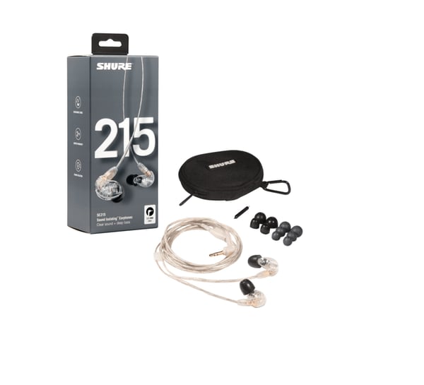 Shure SE215 Pro Hovedtelefoner Ledningsført I ørerne Scene/studie Transparent