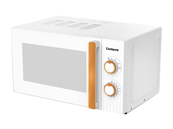 Corbero CMICG270WOODW mikrobølgeovn Hvid Solo mikroovn Bordplade 20 L 700 W