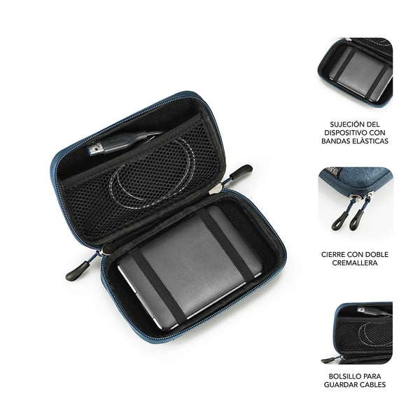 SUBBLIM SUB-HDD-HBC003 etui til drev Lommeetui Syntetisk ABS, Polyurethan Sort
