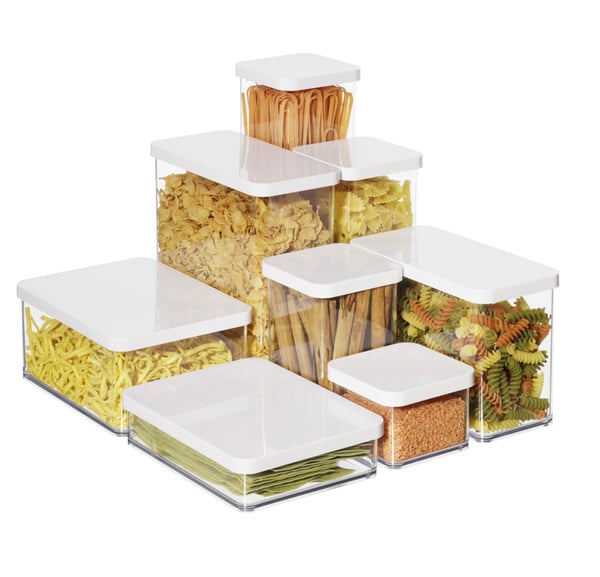 Miniatyrbillede 3 af 4: Rotho Loft 11610 Rektangulær Dispenser 2,25 L Transparent, Hvid