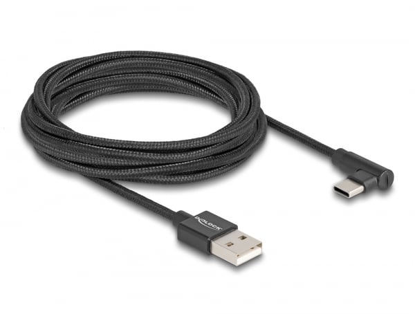 Miniatyrbild 2 av 2: DeLOCK 80033 USB-kablar USB 2.0 3 m USB A USB C 0,48 Gbit/s Svart