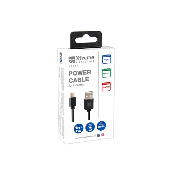 Xtreme 90511 USB-kablar USB 3.2 Gen 1 (3.1 Gen 1) 3 m USB C USB A Svart