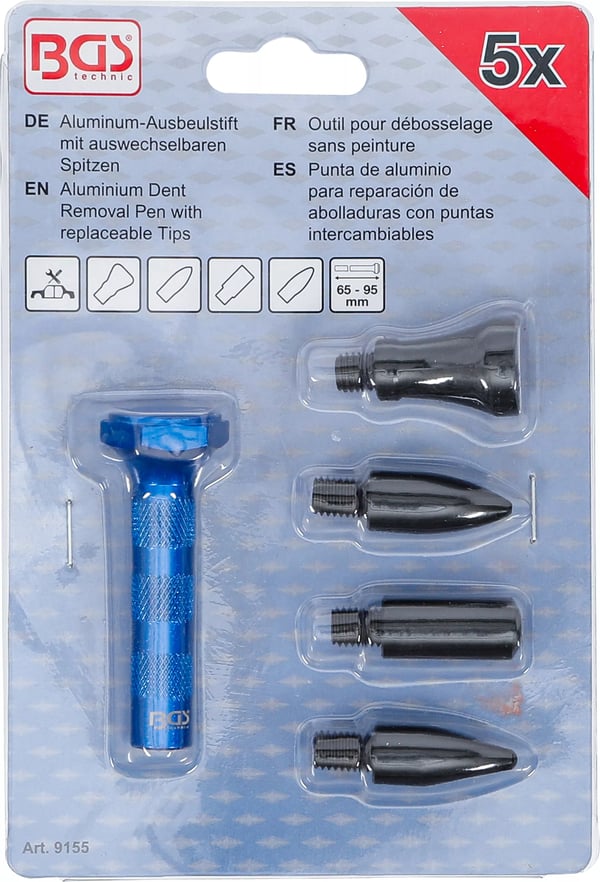 BGS technic Aluminium Dent Removal Pen with replaceable Tips
