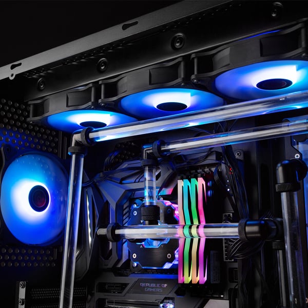 RAIJINTEK EOS 12 RBW ADD Emolevy, Suoritin Tuuletin 12 cm Musta, Valkoinen 2 kpl