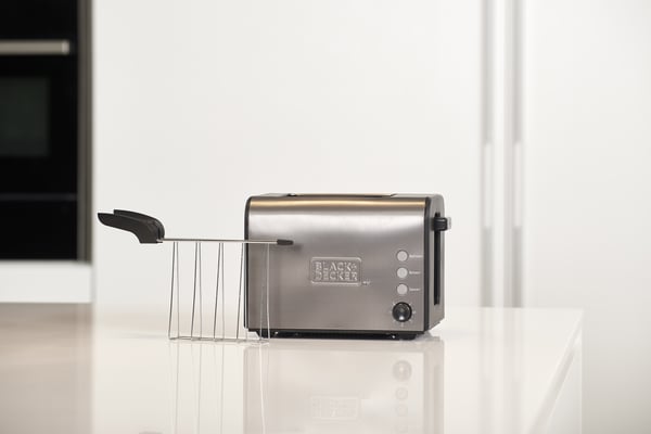 Miniatyrbillede 4 af 12: Black & Decker BXTOA900E brødrister 7 2 skive(r) 900 W Sort, Rustfrit stål