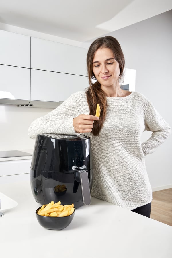 Black & Decker BXAF3500E frituregryde Enkelt 3 L Enkeltstående Varmluftsteger Sort