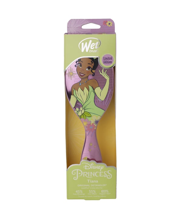 Miniatyrbillede 10 af 11: Wet Brush Original Detangler Disney Princess Tiana Børn Paddle hårbørste Flerfarvet, Lilla 1 stk