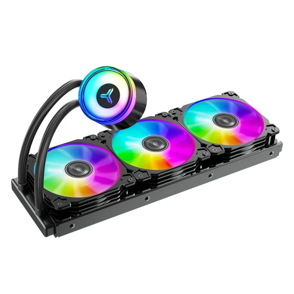 Pikkukuva 7 / 18: Jonsbo Angeleyes TW2-360 Pro COLOR Suoritin All-in-one-nesteenjäähdytin Musta 1 kpl