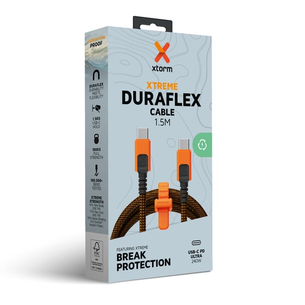 Xtorm CXX2006 USB-kabel 1,5 m USB C 240 W Sort, Orange