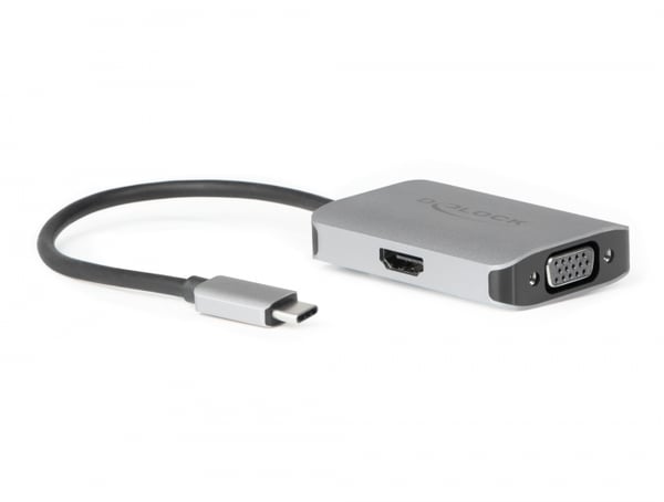 Miniatyrbillede 1 af 3: DeLOCK 87776 video-splitter USB Type-C 1x HDMI + 1x VGA
