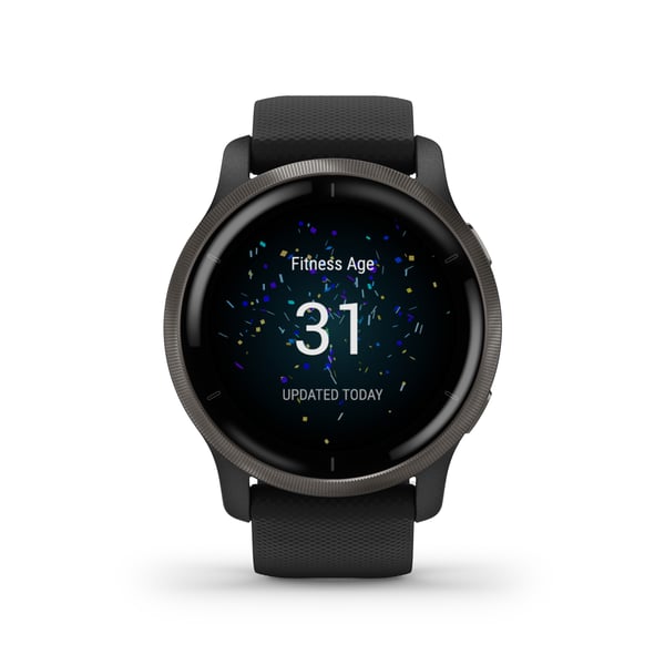 Miniatyrbillede 37 af 61: Garmin Venu 2 3,3 cm (1.3") AMOLED 45.4 mm Digital 416 x 416 pixel Berøringsskærm Wi-Fi GPS (satellit)
