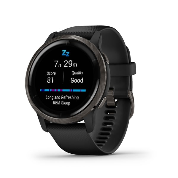 Miniatyrbillede 33 af 61: Garmin Venu 2 3,3 cm (1.3") AMOLED 45.4 mm Digital 416 x 416 pixel Berøringsskærm Wi-Fi GPS (satellit)