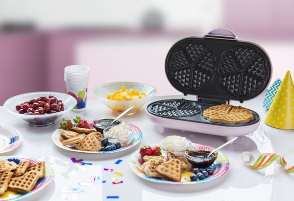Bestron ADWM1000P våffeljärn 10 våffla/våfflor 1000 W Rosa
