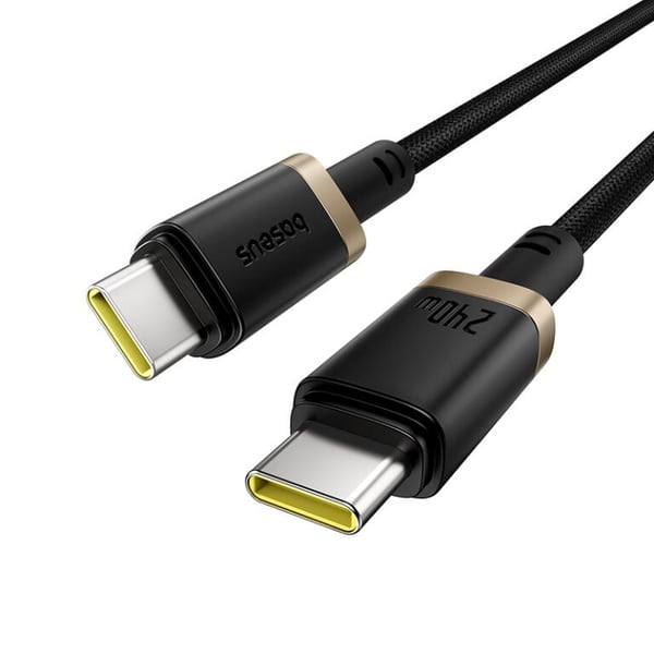Miniatyrbillede 3 af 9: Baseus P10377803U03-00 USB-kabel USB 2.0 1 m USB C 0,48 Gbit/sek. 240 W Guld, Sort