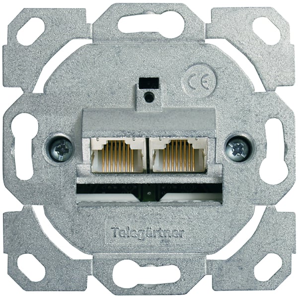 Telegärtner 100022944 stikkontakt 2 x RJ-45 Zink