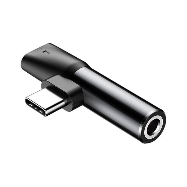 Baseus CATL41-01 kabelomvandlare (hane/hona) Type-C Type-C / 3.5 mm Svart