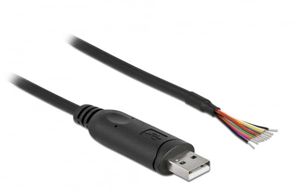Miniatyrbillede 1 af 2: DeLOCK 90415 serielkabel Sort 0,5 m USB 2.0 RS-232