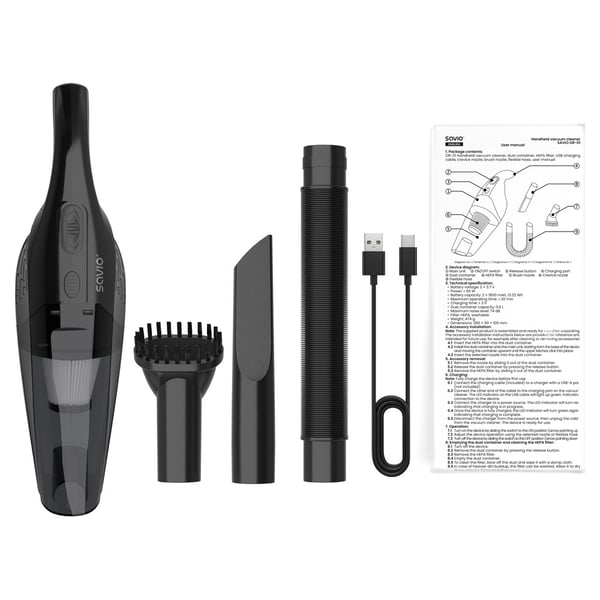 Savio OR-01 støvsuger 0,6 L Dry 60 W Poseløs