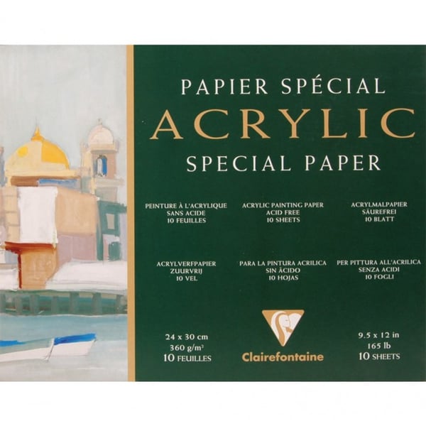 Miniatyrbillede 1 af 2: Clairefontaine 3329680964967 speciel papir til kunsthåndværk Kunstpapirpude 10 ark