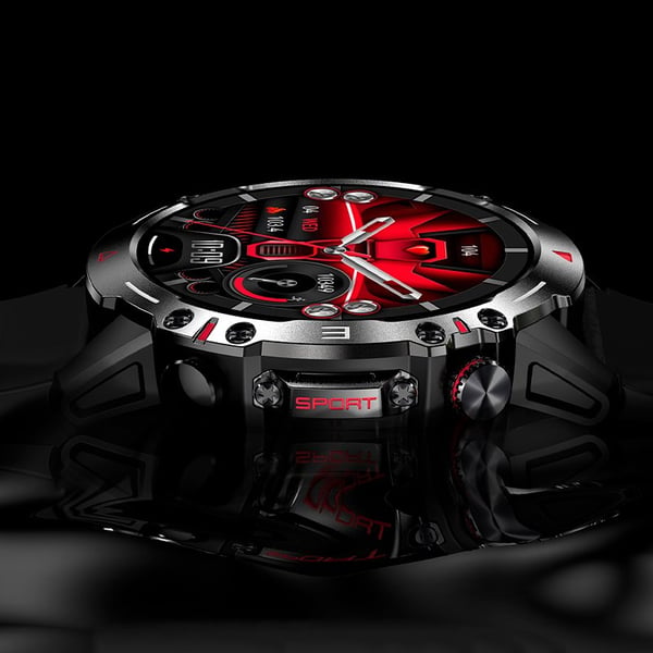 Miniatyrbillede 7 af 9: COOL Accesorios 8434847073538 Smartwatch og sportsur 3,63 cm (1.43") AMOLED 46 mm Digital 466 x 466 pixel Berøringsskærm Sort, Grå