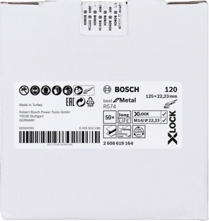 Bosch 2 608 619 164 tilbehør vinkelsliber Slibeskive