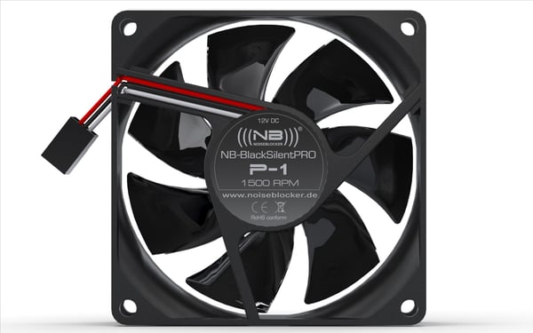 Blacknoise P-1 kylsystem för dator Datorväska Fan 8 cm Svart 1 styck