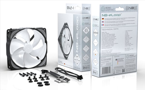 Miniatyrbillede 2 af 2: Noiseblocker B12-PS-BL Computerkabinet Ventilator 12 cm Sort