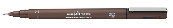 Uni-Ball Pin 05 fineliner Brun 1 stk