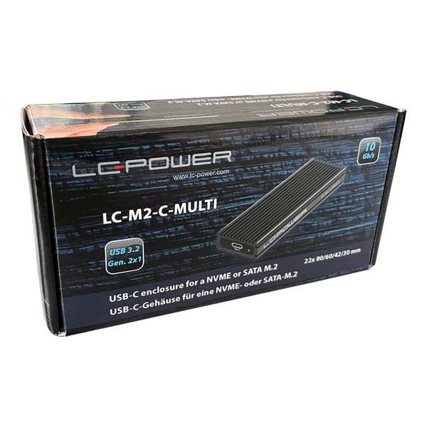 LC-Power LC-M2-C-MULTI drevkabinet SSD kabinet Sort M.2