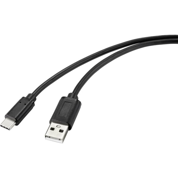Miniatyrbillede 1 af 5: Renkforce RF-4695144 USB-kabel USB 2.0 2 m USB A USB C 0,48 Gbit/sek. 2,5 W Sort