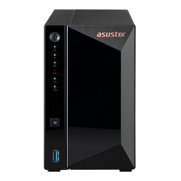 Asustor DRIVESTOR 2 Pro Gen2 AS3302T v2 NAS Realtek RTD1619B 2 GB DDR4 ADM Sort
