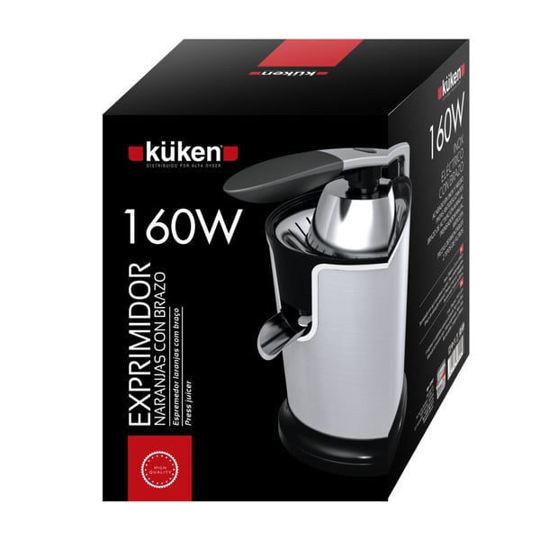 Miniatyrbillede 3 af 3: Küken 33901 citruspresser og juicemaskine Manuel juicer 160 W Sort, Rustfrit stål