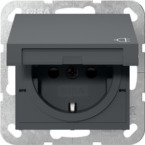 Gira SCHUKO KD + SH ANTHRACIT / GIRA 441428 SYSTEM 55 441428