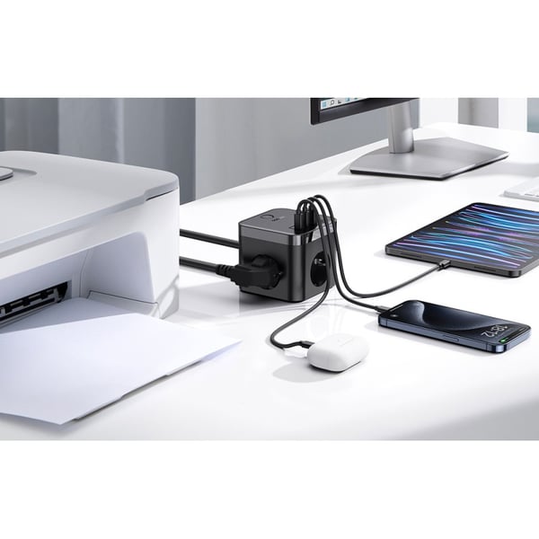 Pikkukuva 4 / 5: Baseus PowerCombo Universaali Musta AC Sisätila