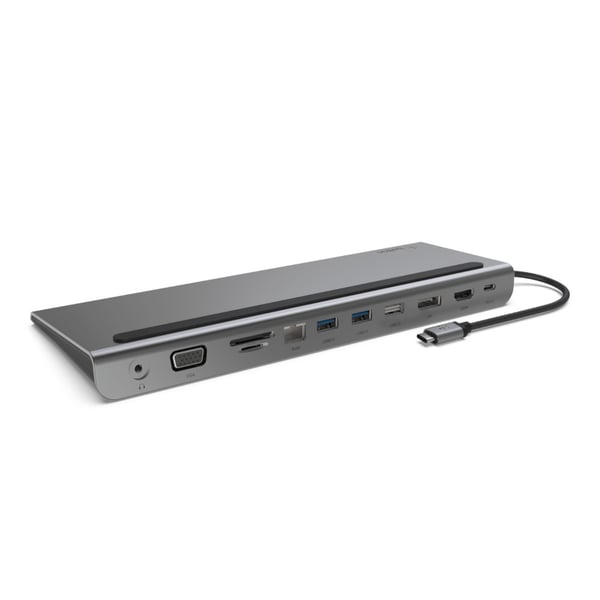 Belkin INC004BTSGY kannettavien tietokoneiden telakka ja porttitoistin Langallinen USB 3.2 Gen 1 (3.1 Gen 1) Type-C Musta, Harmaa
