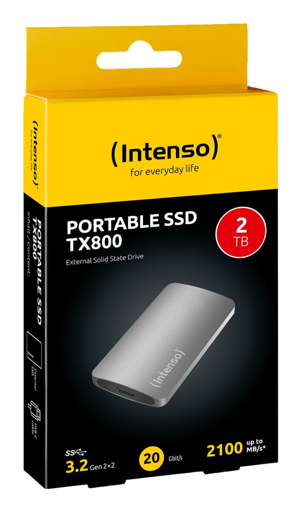 Intenso TX800 2 TB USB Type-C USB 3.2 Gen 2x2 Anthracit