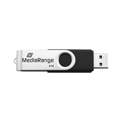 Pikkukuva 1 / 3: MediaRange MR931-2 USB-muisti 16 GB USB Type-A / Micro-USB 2.0 Hopea, Musta