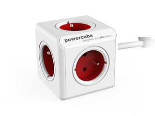 Miniatyrbillede 1 af 3: Allocacoc PowerCube stikdåse 1,5 m 5 AC stikkontakt(er) Indendørs Rød, Hvid
