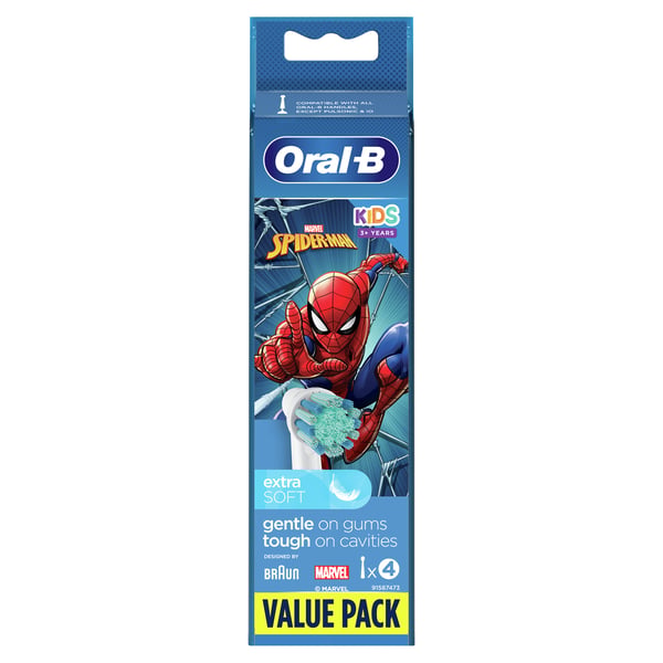 Oral-B 80352671 børstehoved til elektrisk tandbørste 4 stk Blå, Hvid