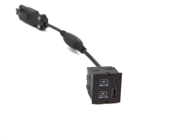 Bachmann 917.227 stikkontakt USB A + USB C Sort