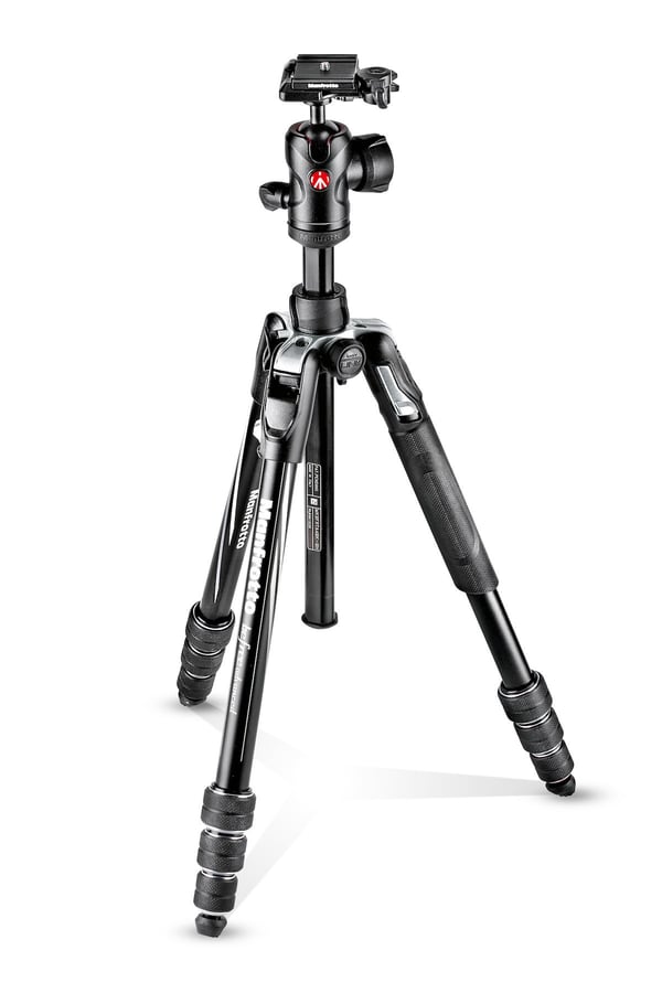 Manfrotto MKBFRTA4BK-BH kamerastativ 3 ben Sort, Sølv Manfrotto MKBFRTA4BK-BH kamerastativ 3 ben Sort, Sølv