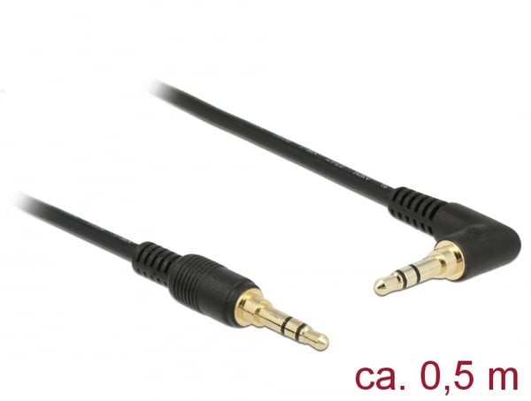 Miniatyrbillede 3 af 3: DeLOCK 85564 lydkabel 0,5 m 3.5mm Sort