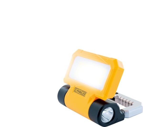 Schwaiger WL213 arbejdslys Sort, Sølv, Gul LED 6 W