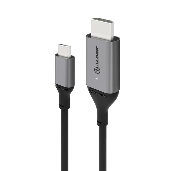 ALOGIC ULCHD01-SGR videokabel adapter 1 m HDMI Type A (Standard) USB Type-C Sort, Grå