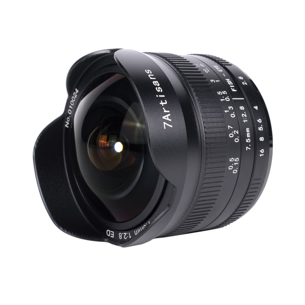 7Artisans 7.5mm F2.8 Mark II MILC Vidvinkellinse Sort