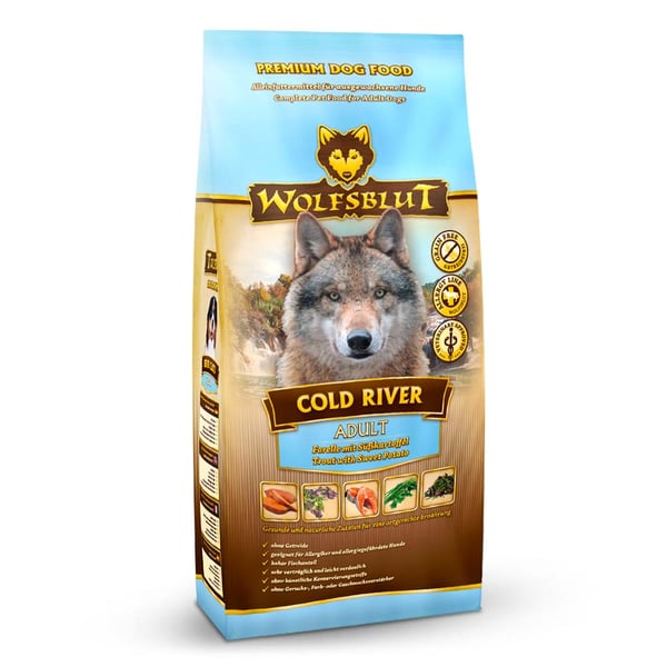 Wolfsblut Cold River 2 kg Aikuinen Lohi, Bataatti, Taimen