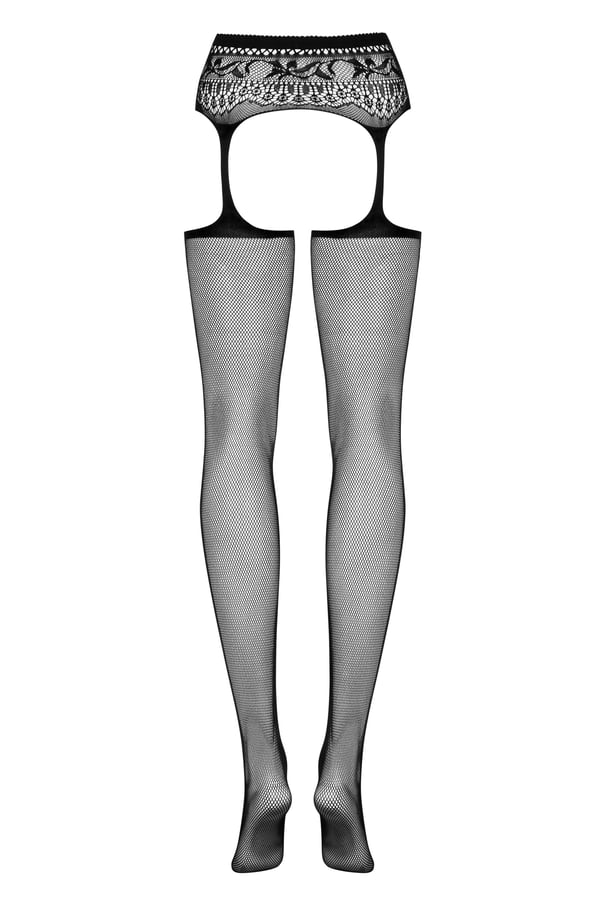 Obsessive S307 XL/XXL strumpbyxa och strumpa Svart