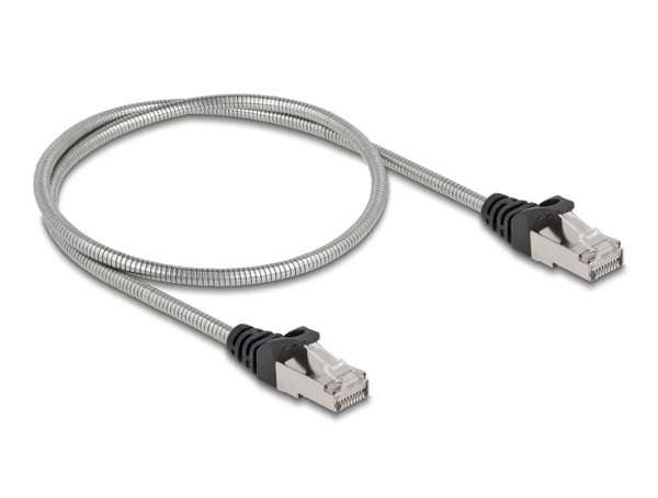 DeLOCK 80107 netværkskabel Sølv 0,5 m Cat6a U/FTP (STP)