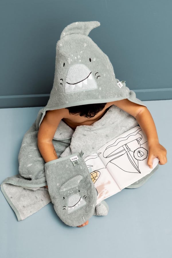 TRIXIE Mr. Shark vauvapyyhe Vihreä Puuvilla 1 kpl